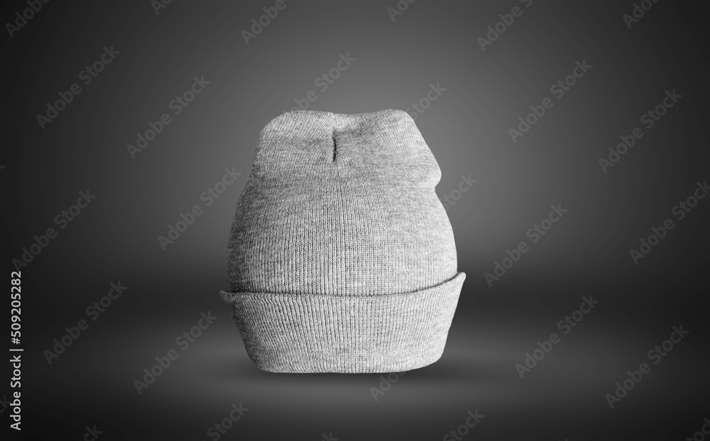 Colored hipster beanie. Product photo mockup for fashion brands.