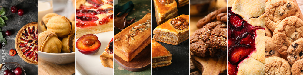 Set of delicious traditional pastries