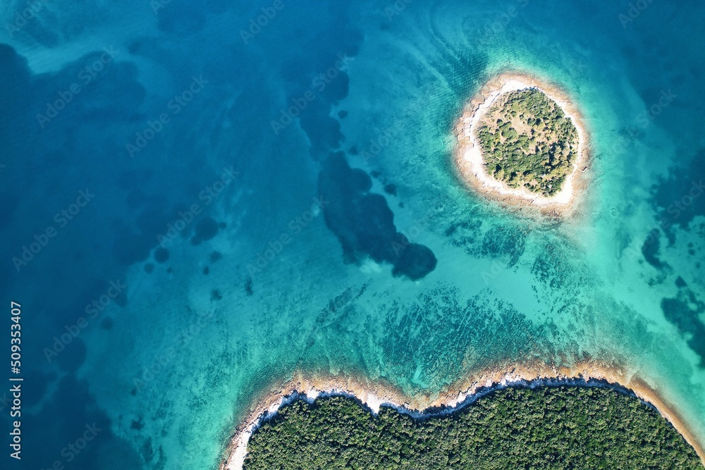 Vue aérienne mer Méditerrannée