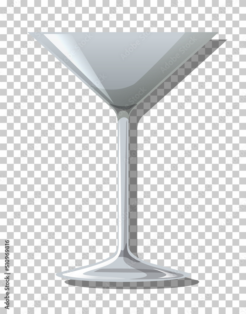 Empty Martini glass isolated