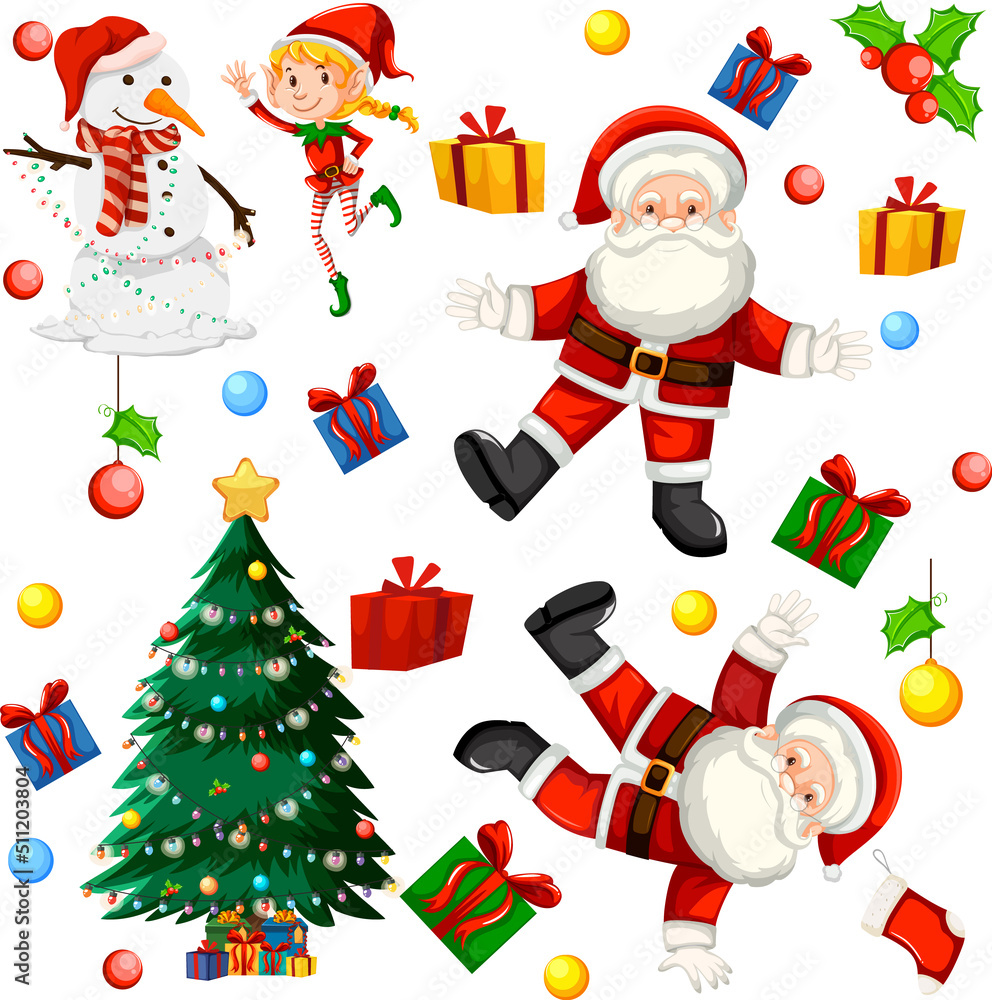 Christmas Santa Claus seamless pattern