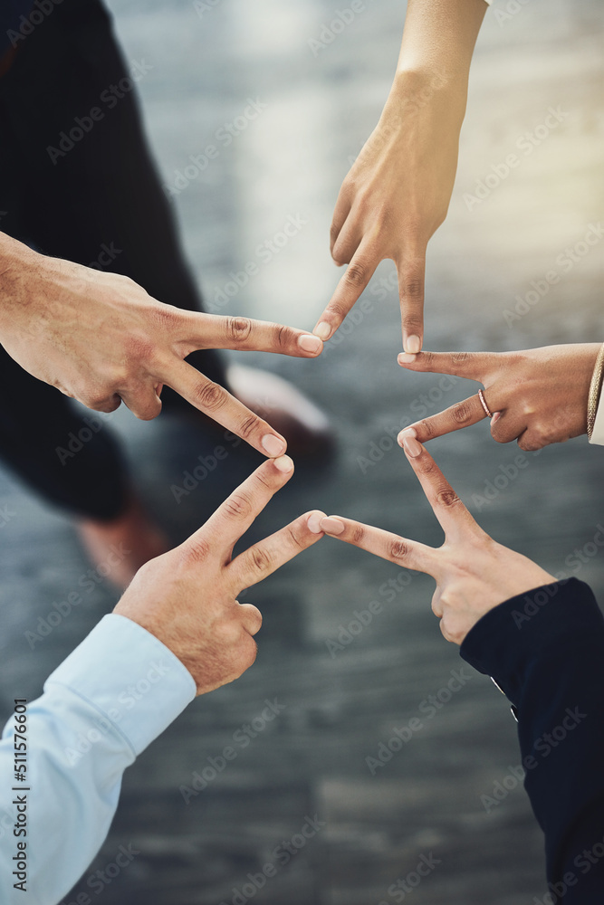 Together well bring a stellar performance to business. Closeup shot of an unrecognizable group of bu