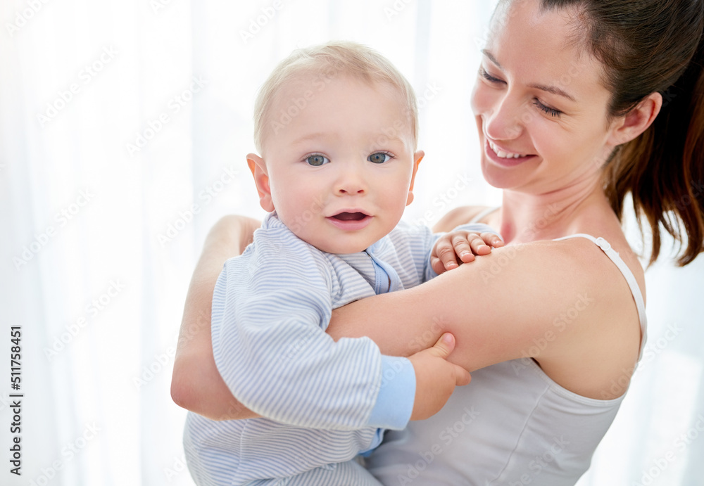 I prefer motherhood over everything else. Shot of a mother bonding with her baby boy.