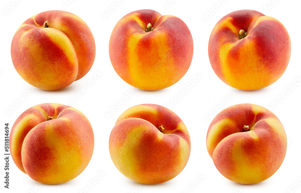 Peach isolated on white background