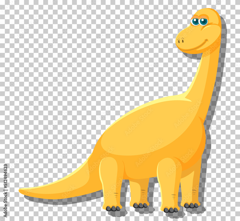 Cute brachiosaurus dinosaur isolated