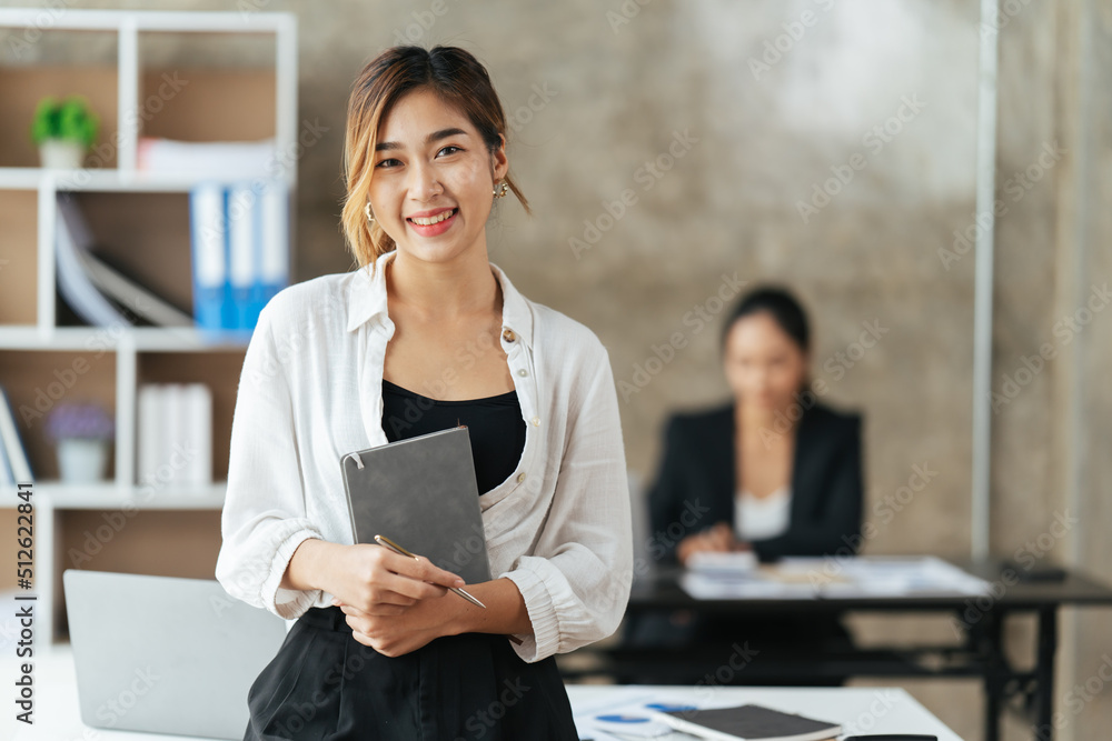 Smiling Female Business Leader With Arms Crossed, Serious career motivated successful female busines