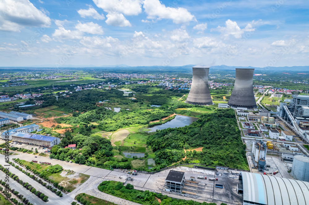 thermal power plant industrial building scenery