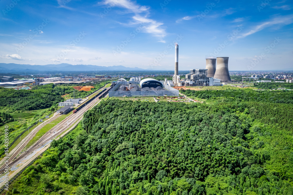 thermal power plant industrial building scenery