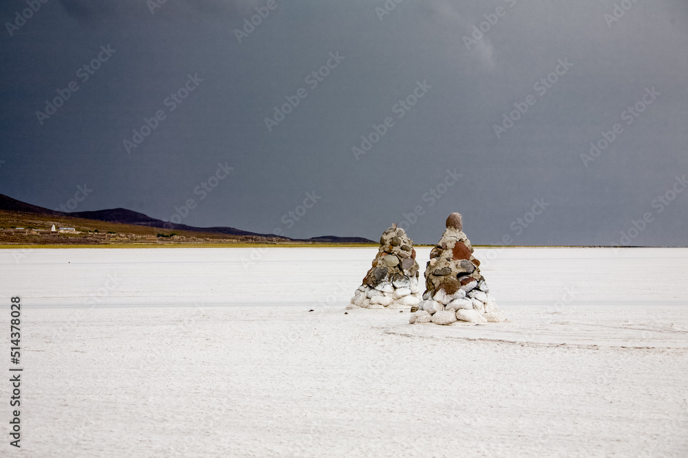 Bolivia. Salt lake and salt flat Salar de Uyuni, Bolivia. South America nature