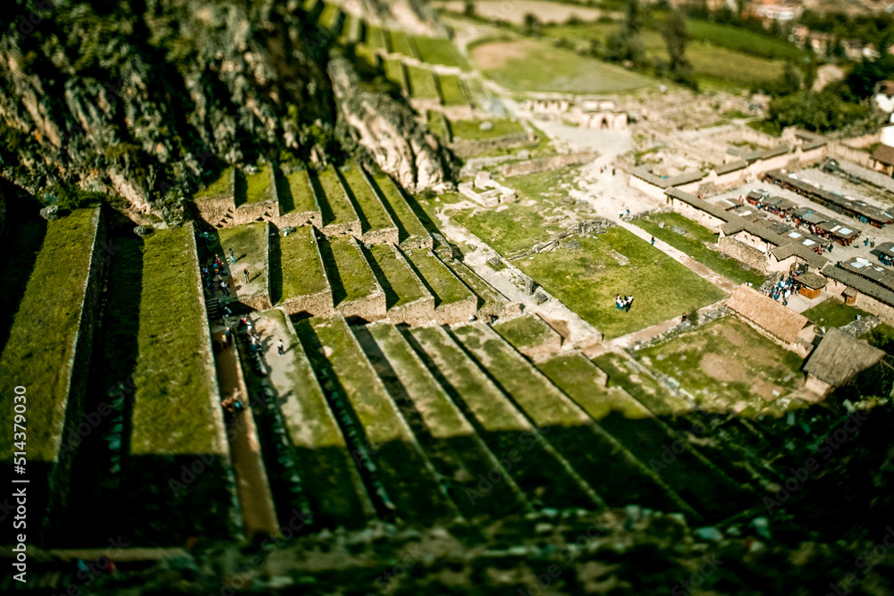 View of Ollantaytambo area in Peru. Nature of South America