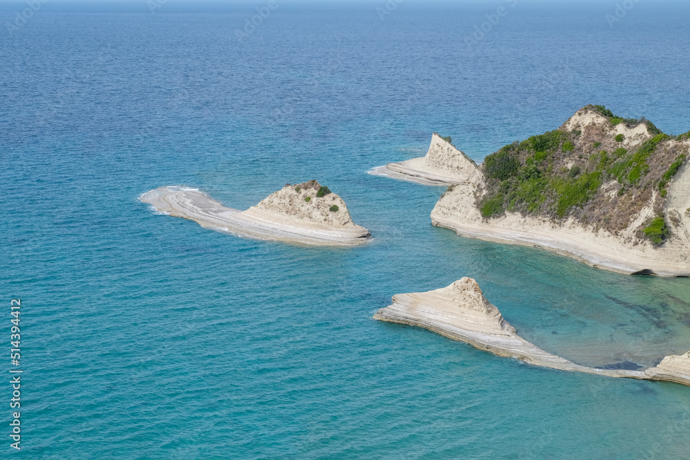 Picturesque view of beautiful cliffs at sea resort