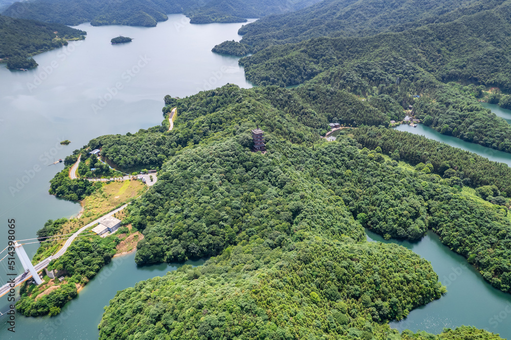 中国湖南省株洲市九仙湖风景区双塔