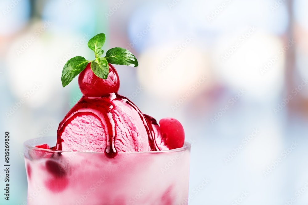 Tasty sweet ice dessert. Traditional summer dessert