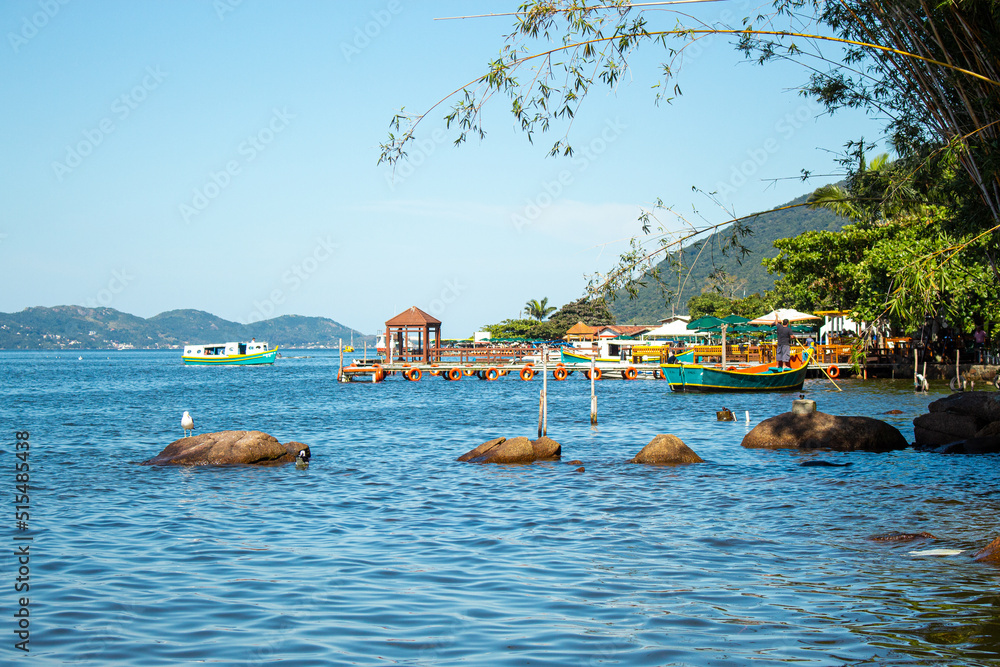 sunny day with a lake view