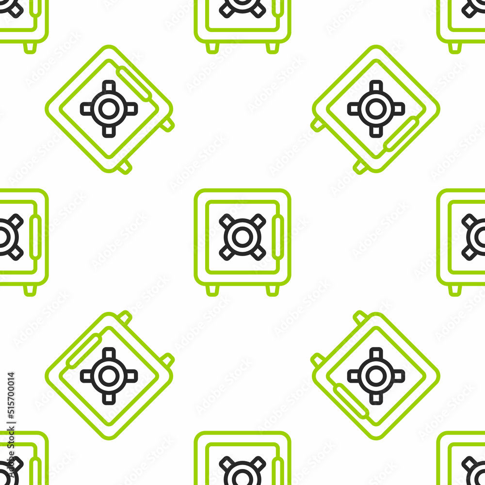 Line Diamond engagement ring icon isolated seamless pattern on white background. Vector