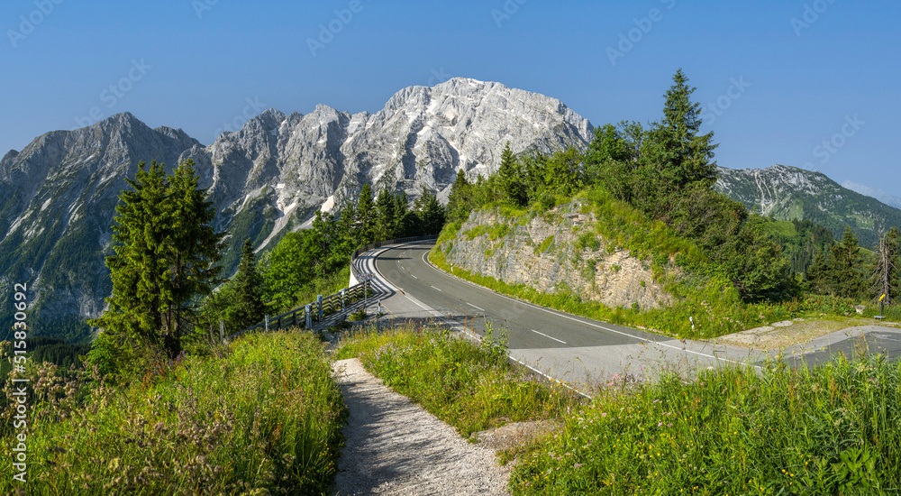 风景山路Rossfeld Panoramastrasse，Berchtesgaden，德国，欧洲