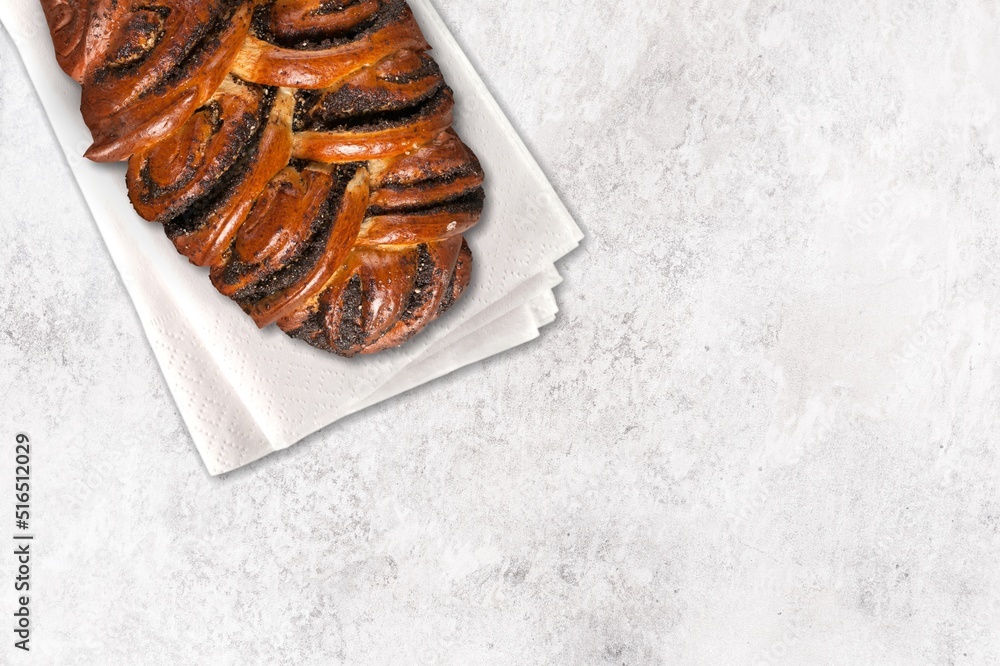 Challah bread. Sabbath kiddush ceremony composition. Freshly baked homemade bread for Holidays