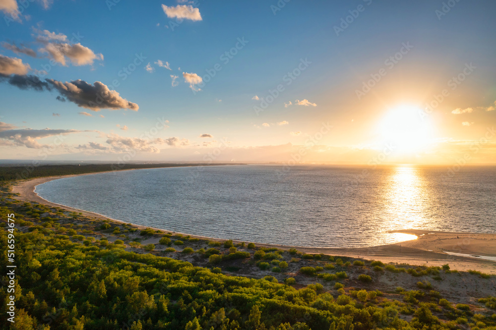 波兰Sobieszewo波罗的海海滩夏季美景