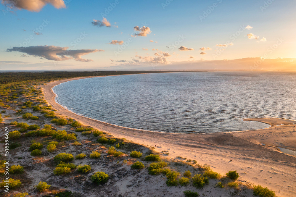 波兰Sobieszewo波罗的海海滩夏季美景