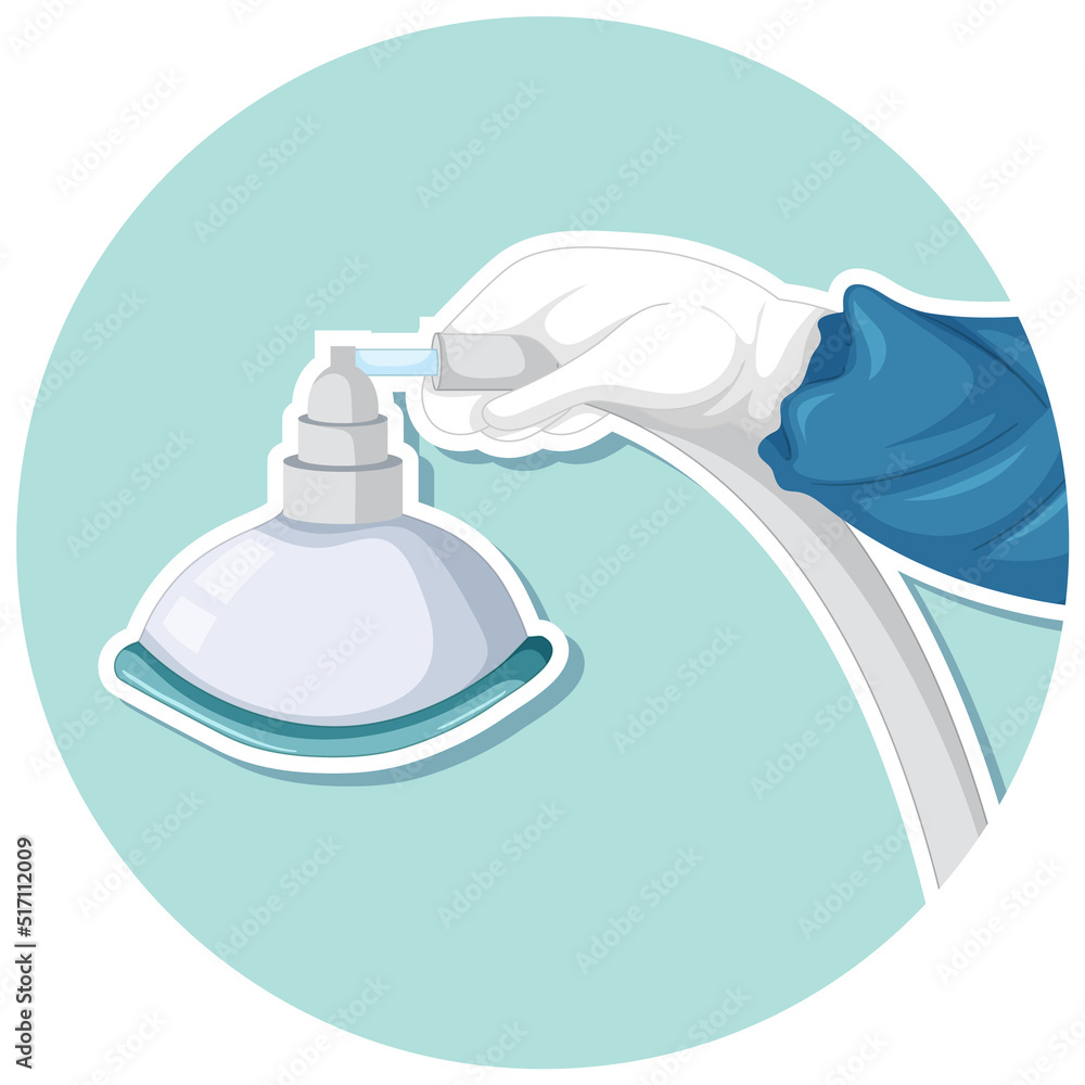 Anesthesia mask isolated vector