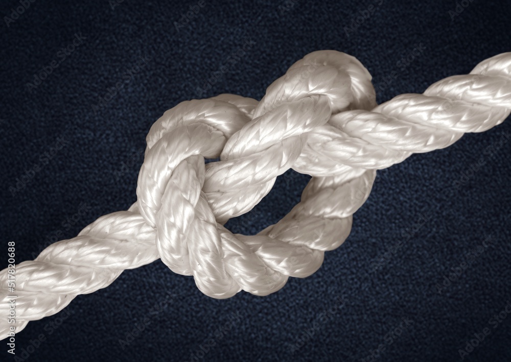 The form of a rope knot. Knot tightening. The concept of strong love and inextricable relationship.