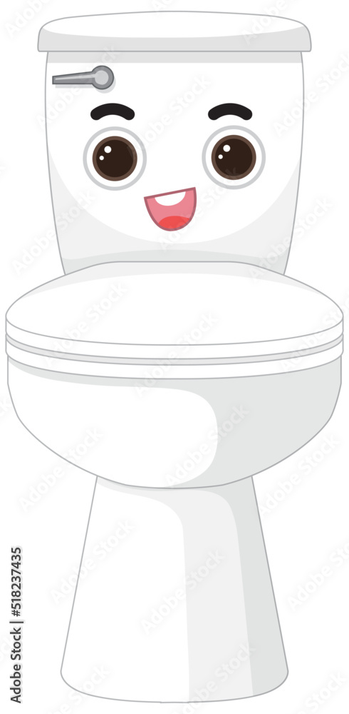 Isolated toilet bowl on white background