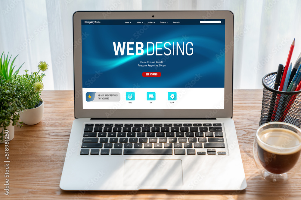 Website design software provide modish template for online retail business and e-commerce