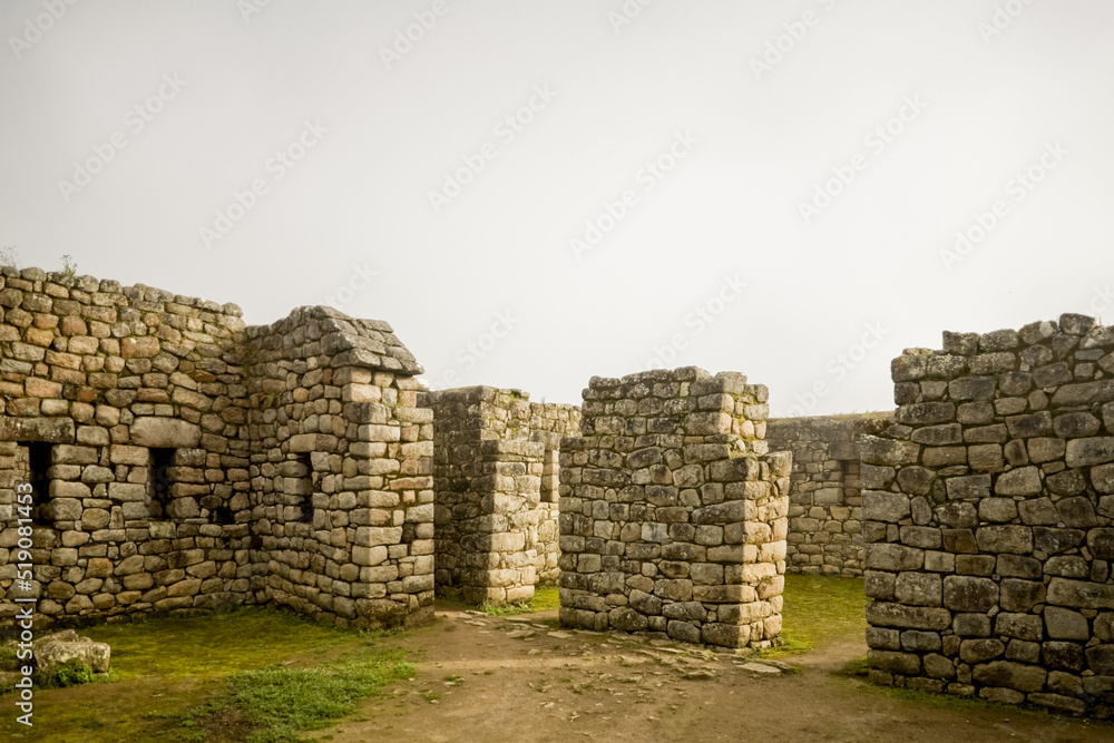 Machu Picchu in Peru Soth America. Inca site located in the Cusco region in Peru