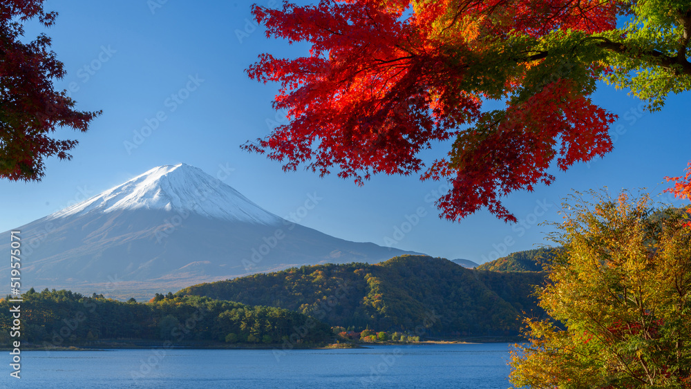 日本富士山从河口湖出发