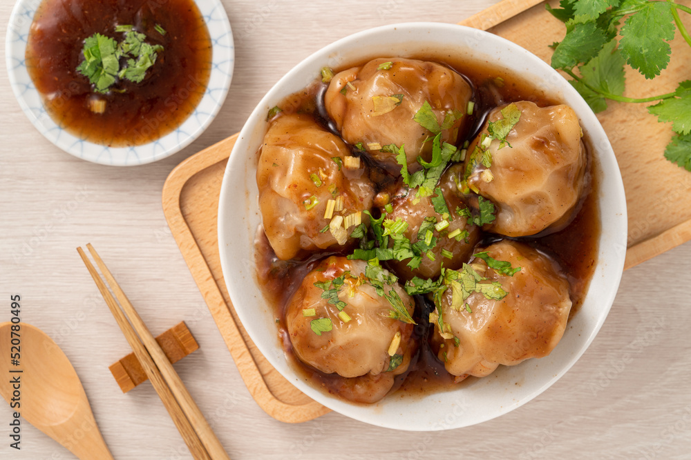 Bawan (Ba wan), Taiwanese meatball delicious street food.