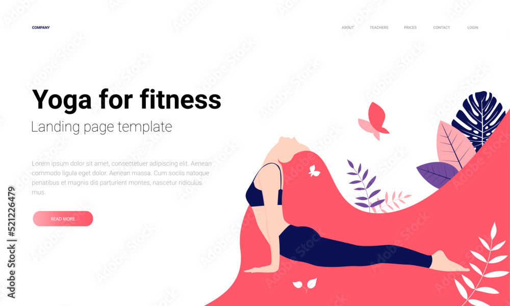 Creative website template designs for Yoga. Vector illustration concepts of web page