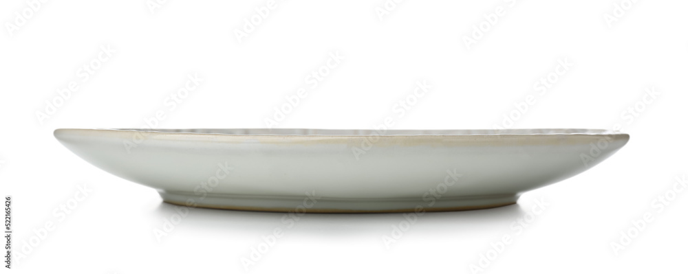 Empty ceramic plate isolated on white