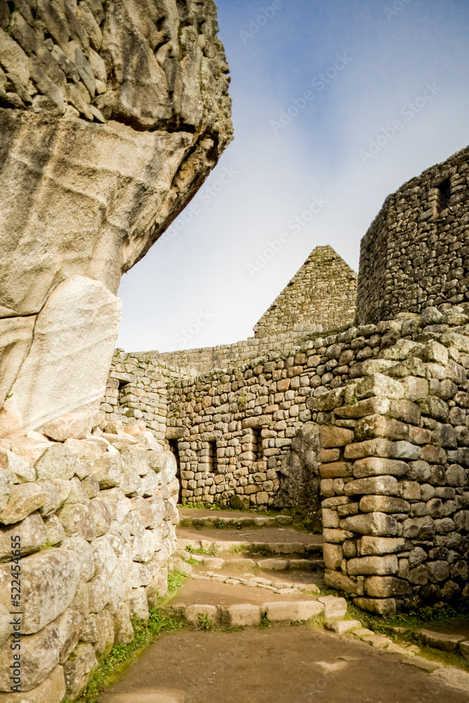 Machu Picchu in Peru Soth America. Inca site located in the Cusco region in Peru