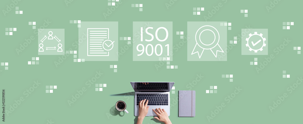 ISO 9001概念，有人使用笔记本电脑