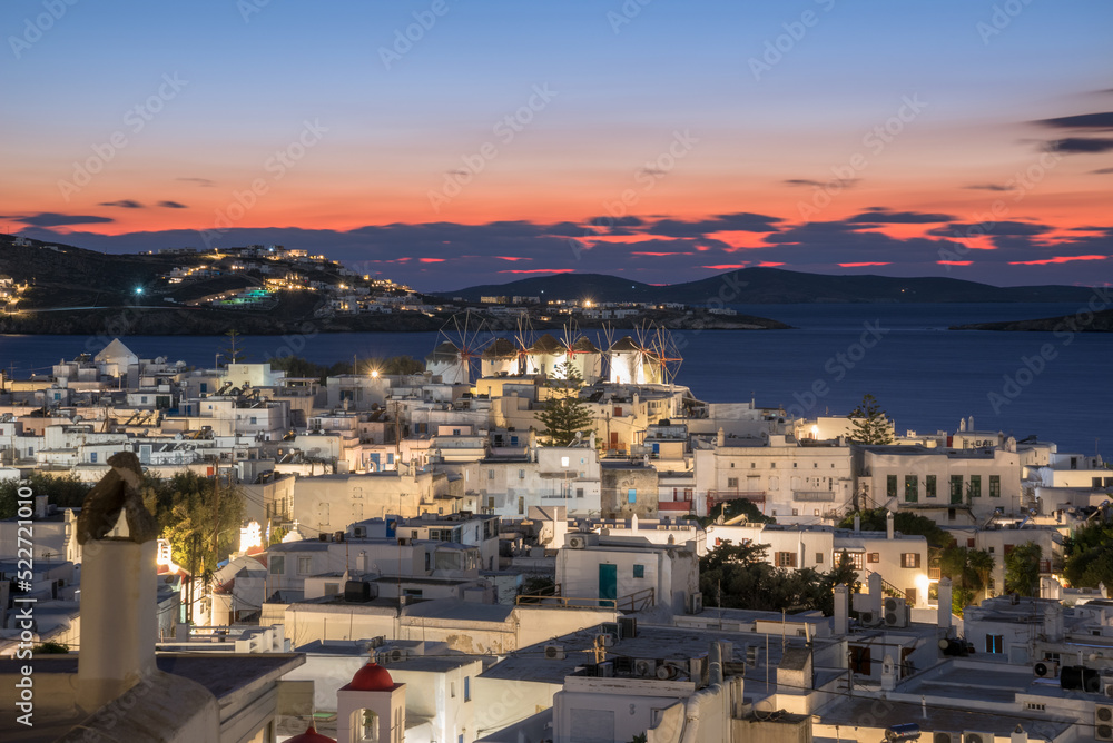 View of the Mykonos at Sunset