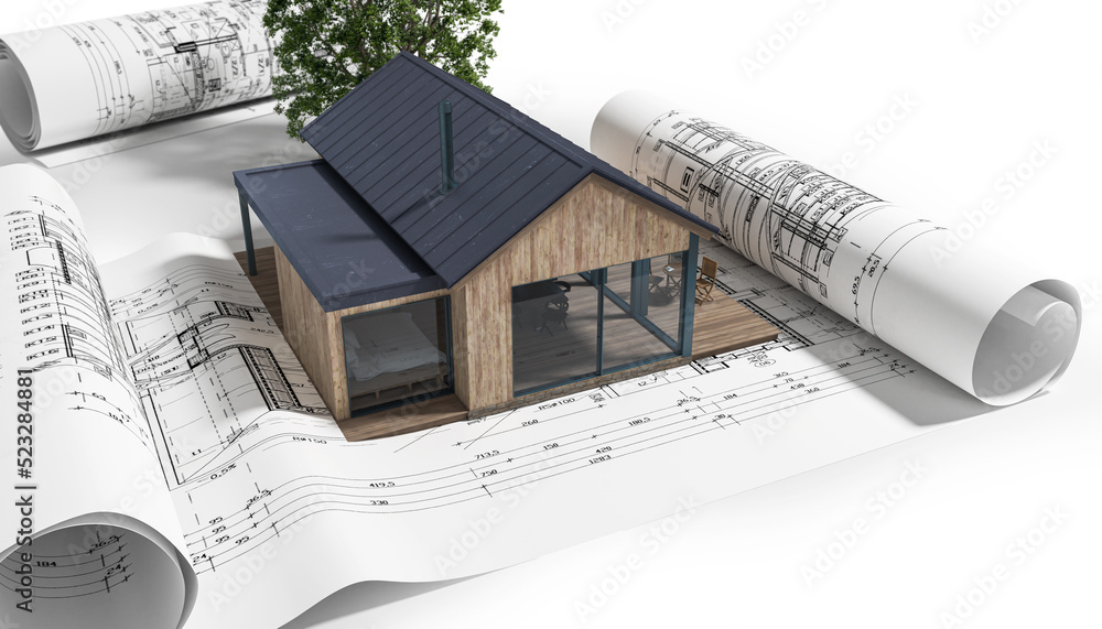 Ferienhaus in der Planungsphase-3D可视化