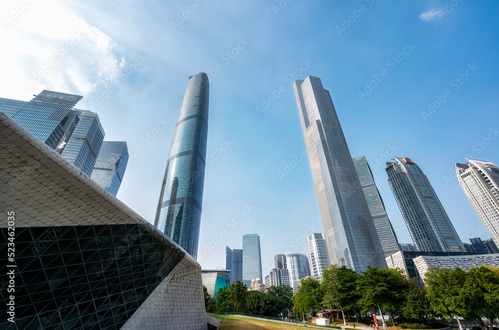 Street view of Guangzhou Zhujiang New Town Financial Center