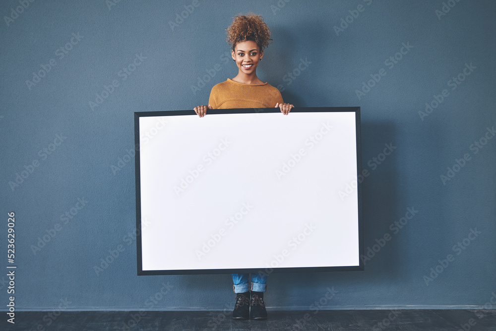 A sign, board and poster with blank copyspace sharing creative opinions for communication messages o