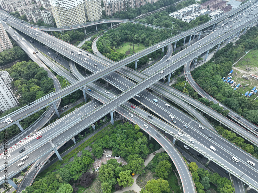 busy traffic road in city