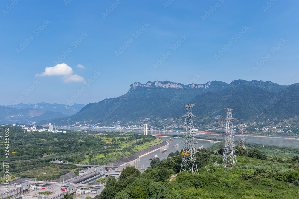 三峡大坝船闸现场