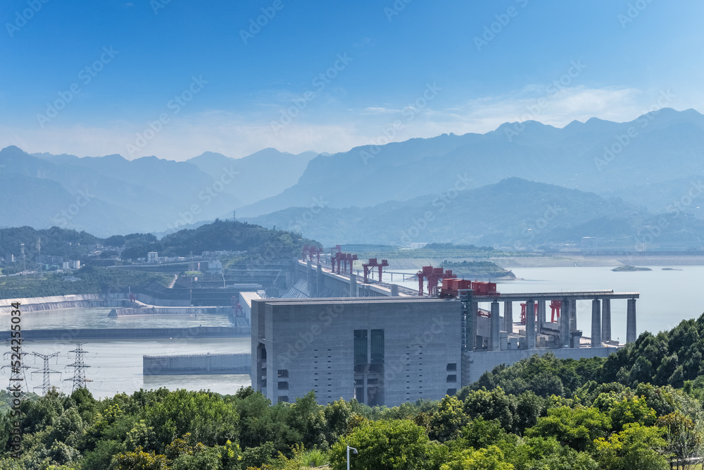 closeup of the three gorges dam