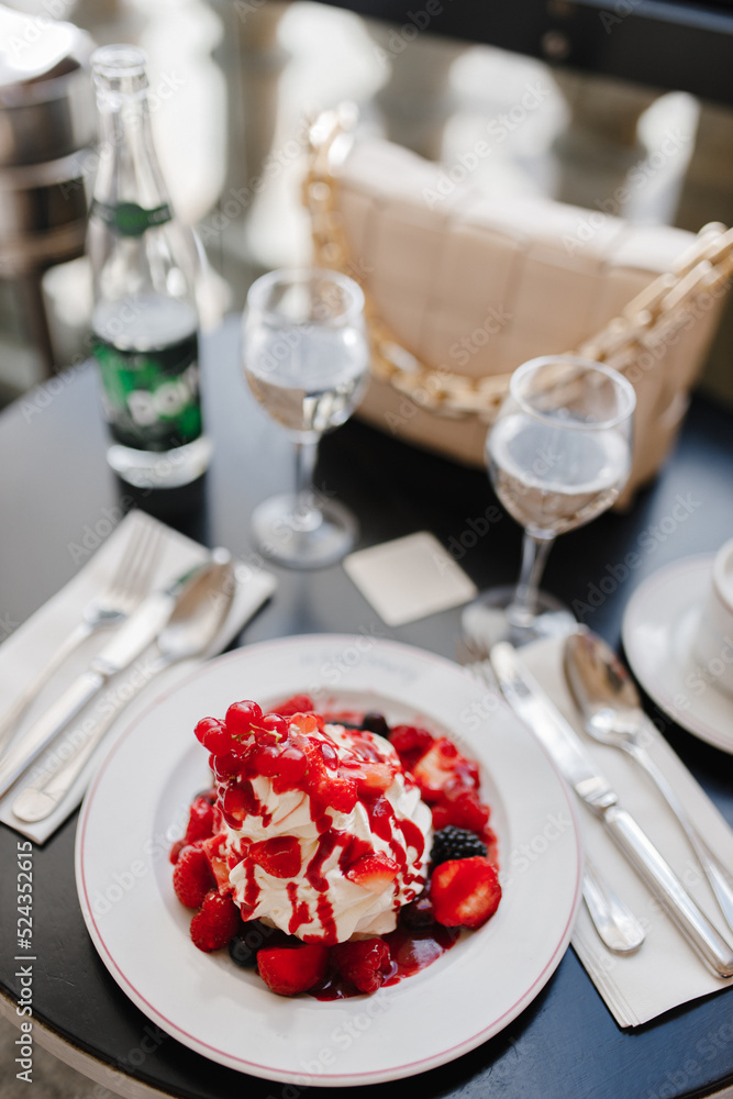 Breakfast in a parisian cafe