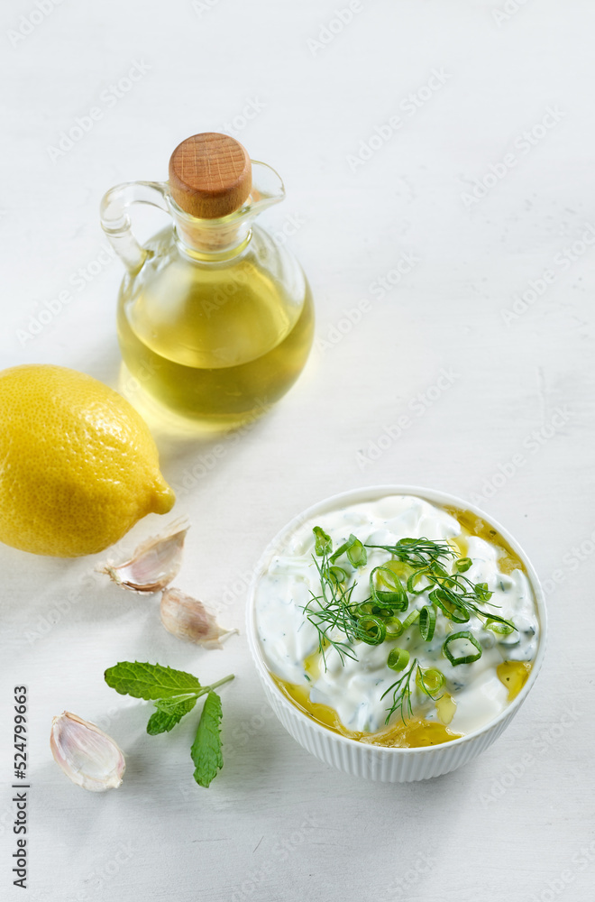 bowl of sour cream or greek yogurt