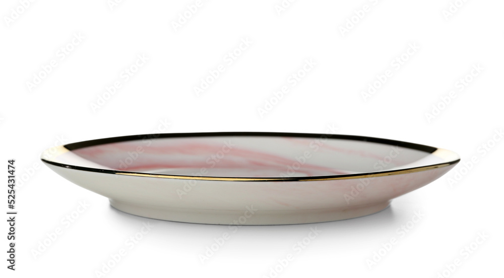 Empty ceramic plate isolated on white