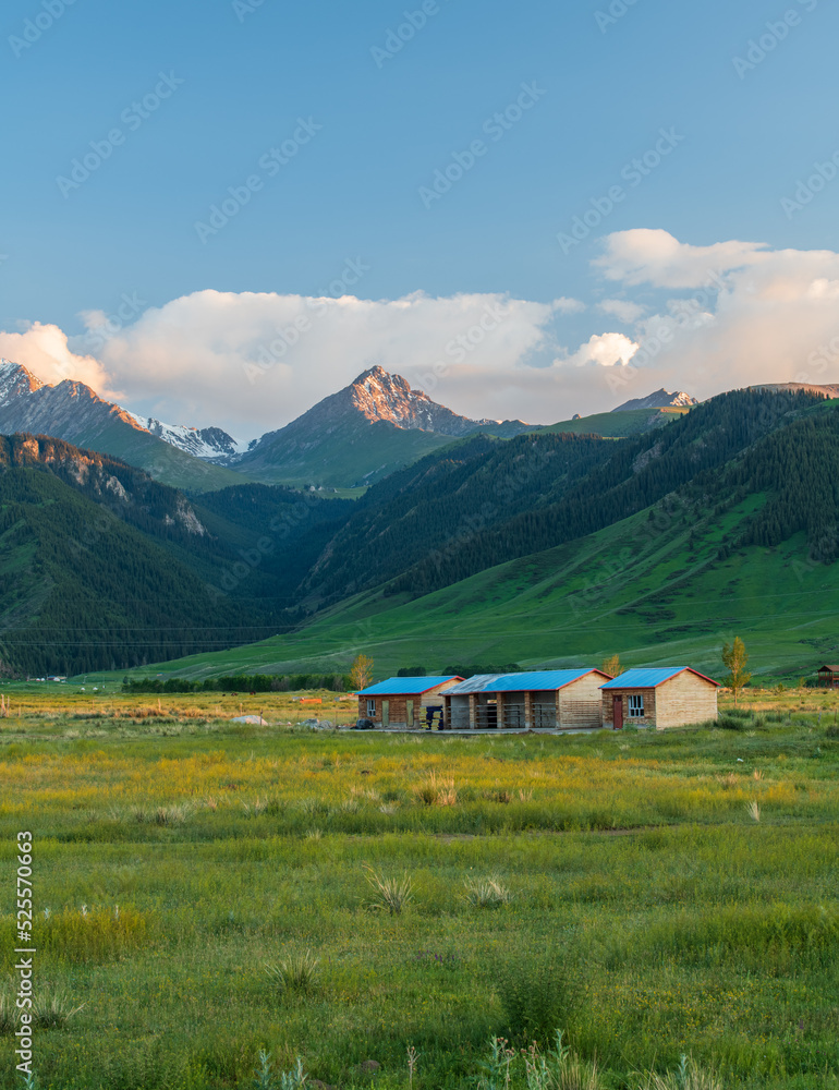 山中木屋景观