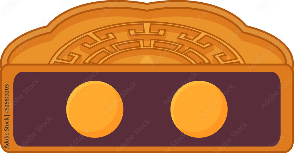 Delicious moon cake for mid-autumn festival food design concept.