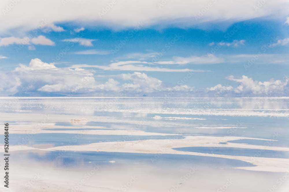 玻利维亚。盐湖和盐滩Salar de Uyuni，玻利维亚。南美洲自然