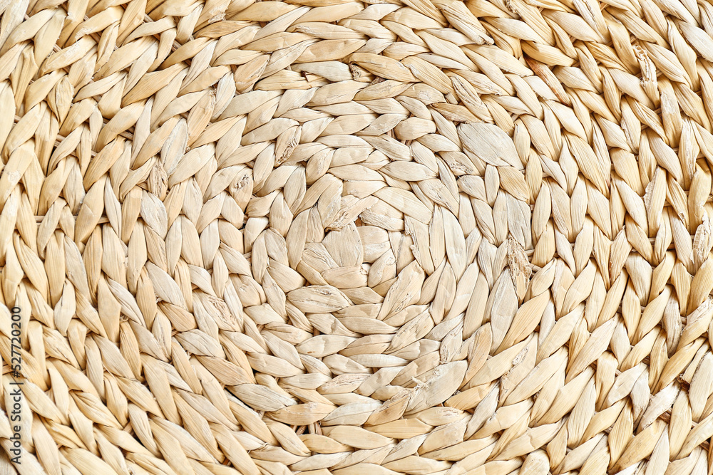 Texture of rattan pouf, closeup