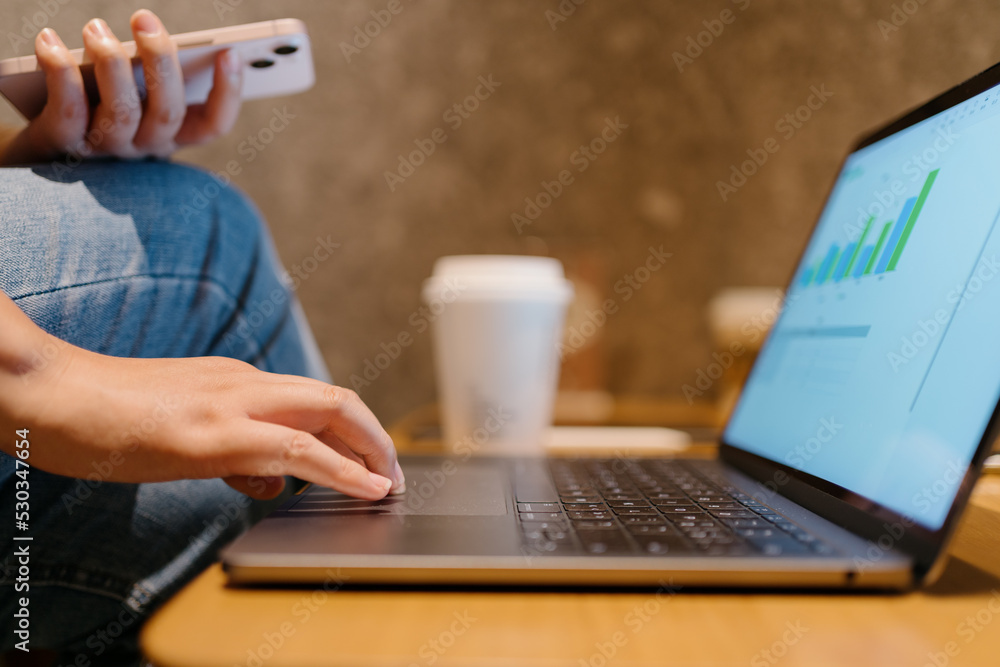 woman working in coffee shop