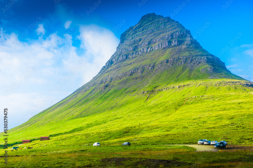 Kirkjufell mountain in Iceland - HDR photograph